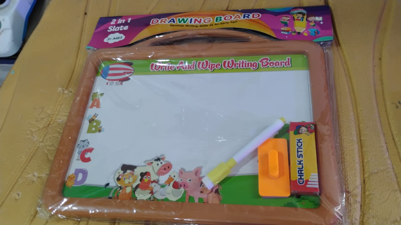 2-in-1 Double-Sided Write and Wipe Educational Drawing Board for Kids (1 Set) 2-in-1 Double-Sided Write and Wipe Educational Drawing Board for Kids (1 Set)